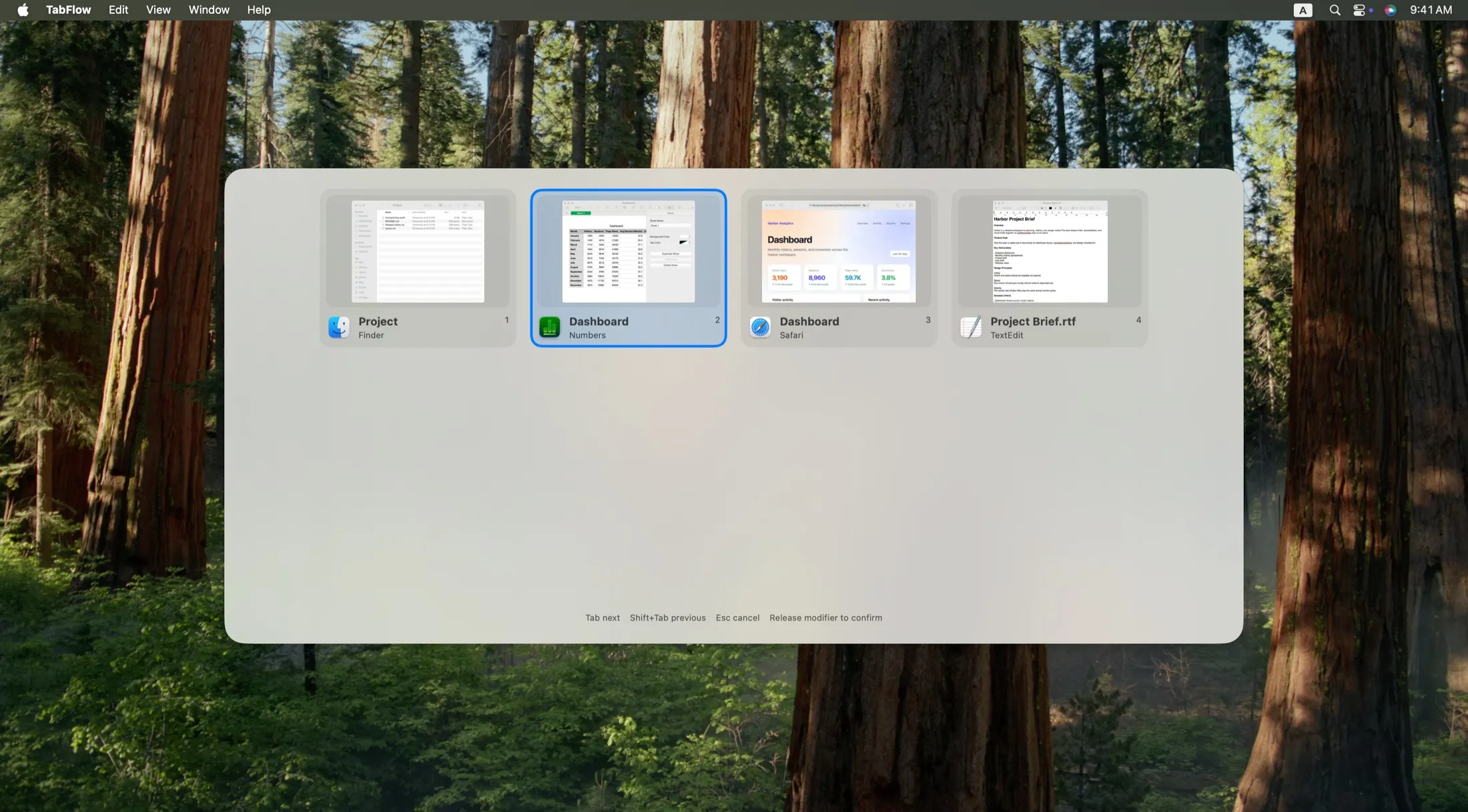 TabFlow window switcher